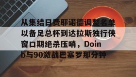 mk体育入口-包含从集结日费耶诺德调整名单以备足总杯到达拉斯独行侠窗口期绝杀压哨，Doinb与90激战巴塞罗那分钟的词条